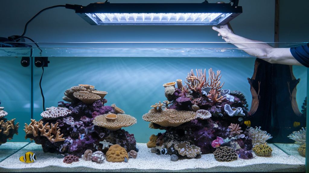 What is the best light setting for coral reefs